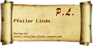 Pfeiler Linda névjegykártya
